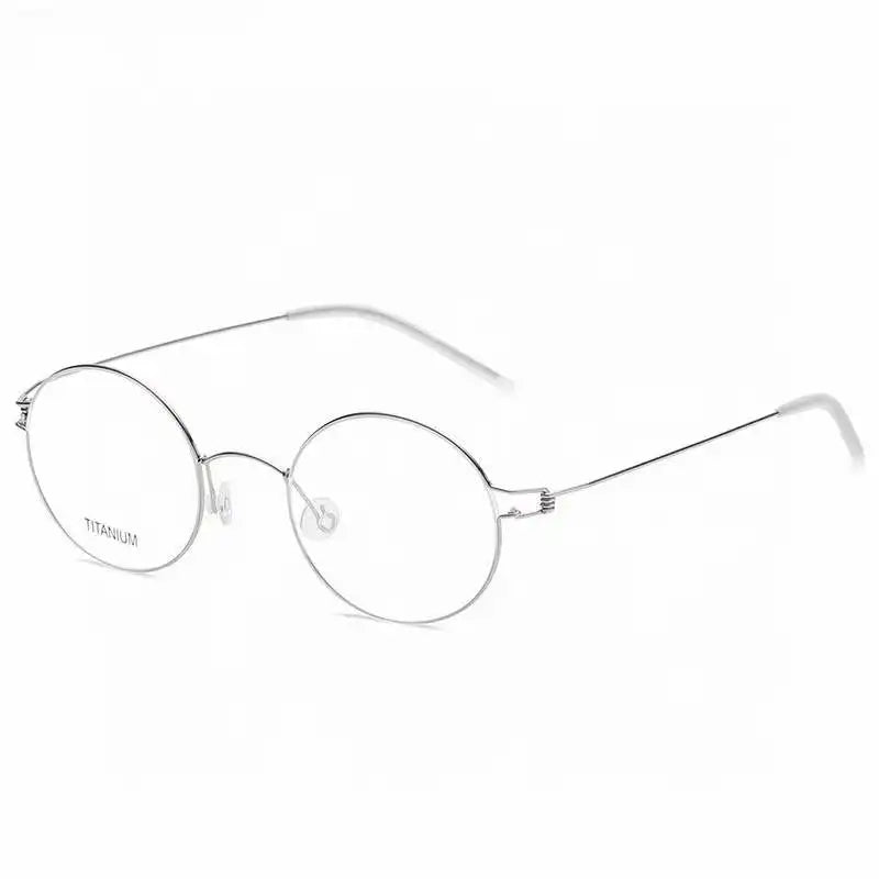 Aimee Men's Full Rim Round Screwless Titanium Eyeglasses 2248 Full Rim Aimee   