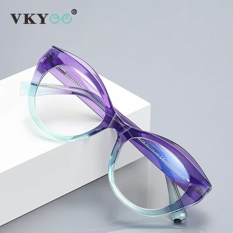 Vicky Women's Full Rim Oval Cat Eye Tr 90 Alloy Reading Glasses 2168 Reading Glasses Vicky   