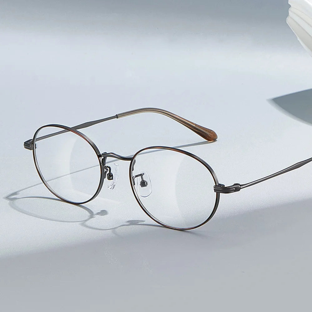 Gmei Optical 58301 unisex oval alloy prescription eyeglasses