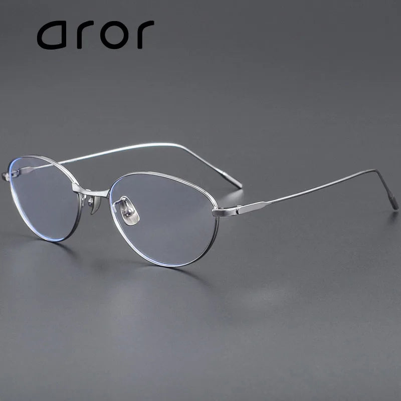 Aror Unisex Full Rim Square Oval Cat Eye Titanium Eyeglasses 308-83-85 Full Rim Aror