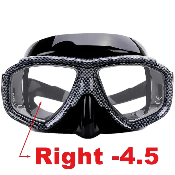Aleefa Unisex Goggle Pc Silicone Tempered Glass Myopic Swim Mask 98203