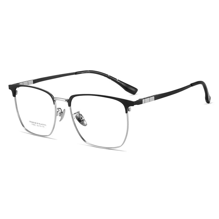 Yimaruili Men's Full Rim Square Titanium Eyeglasses 351809