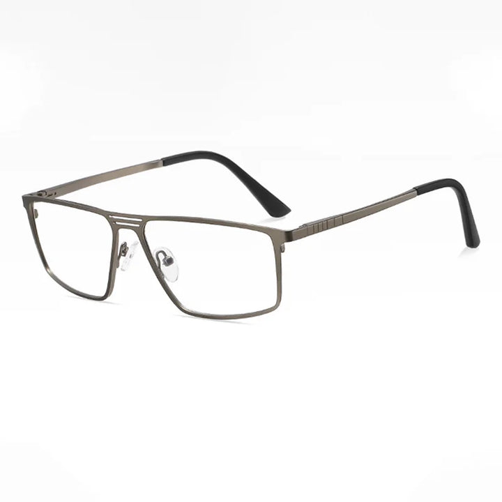 Ralferty Men's Full Rim Square Double Bridge Alloy Eyeglasses 91762