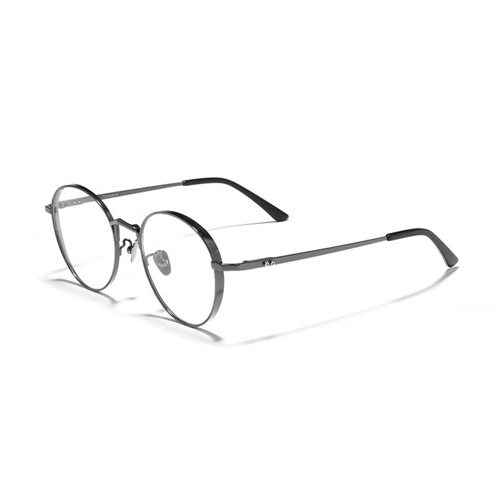 Black Mask Unisex Full Rim Oval Round Titanium Eyeglasses 388006