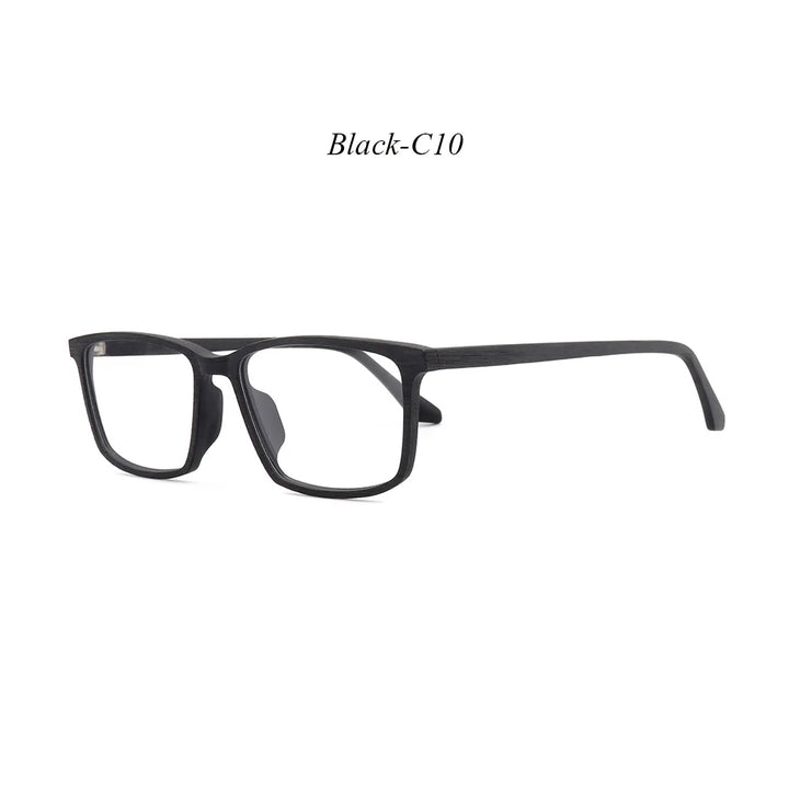 Hdcrafter Men's Full Rim Square Handcrafted Wood Eyeglasses 911695
