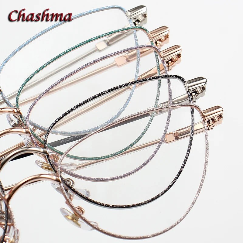 Chashma Ochki Women's Full Rim Cat Eye Stainless Steel Eyeglasses 26208 Full Rim Chashma Ochki   