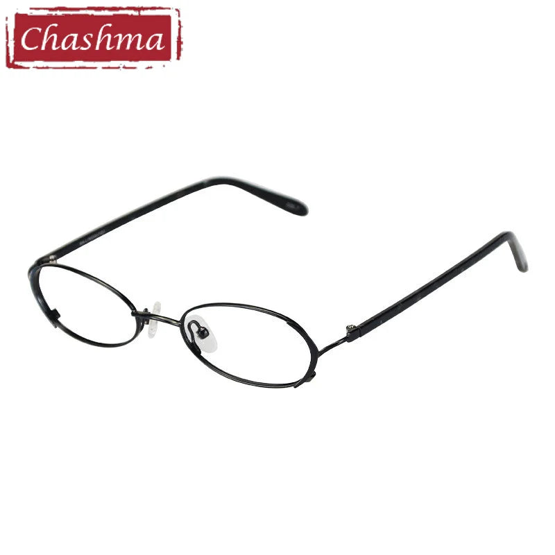 Chashma Ottica Women's Full Rim Small Oval Alloy Eyeglasses 2331 Full Rim Chashma Ottica Black  