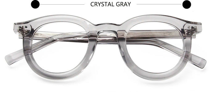 Esnbie Unisex Full Rim Round Acetate Eyeglasses 23036