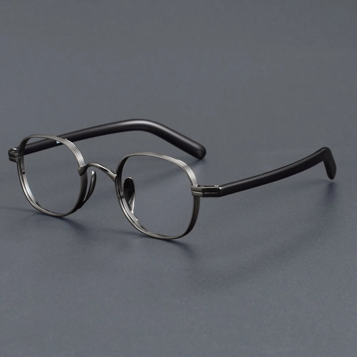 Black Mask Women's Full Rim Square Titanium Acetate Eyeglasses 366132