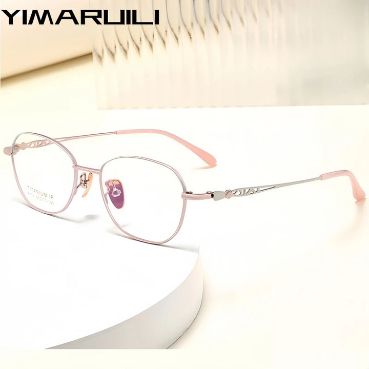 Yimaruili Women's Full Rim Oval Alloy Eyeglasses 81054