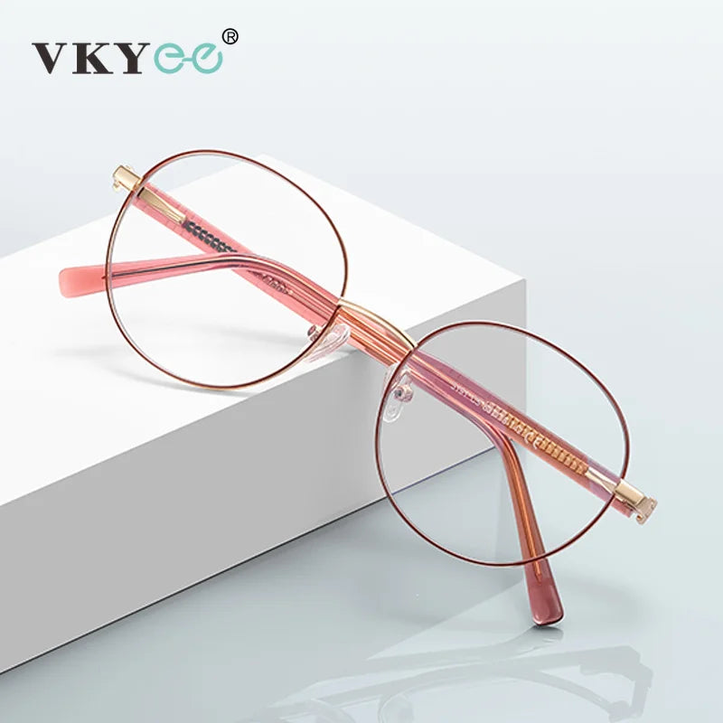 Vicky PFD3191 Women's Round Full Rim Eyeglasses