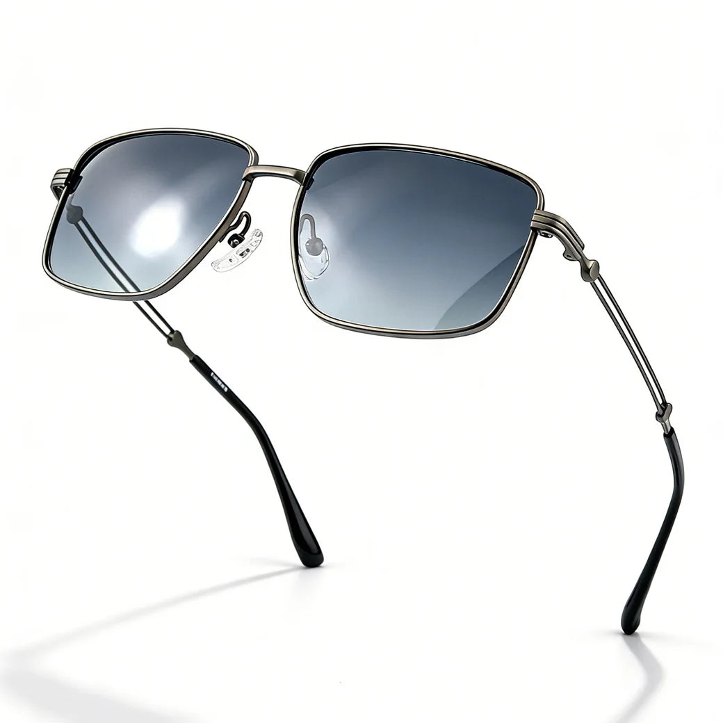 Black Mask Men Full Rim Square Titanium Polarized Sunglasses BM-1109S