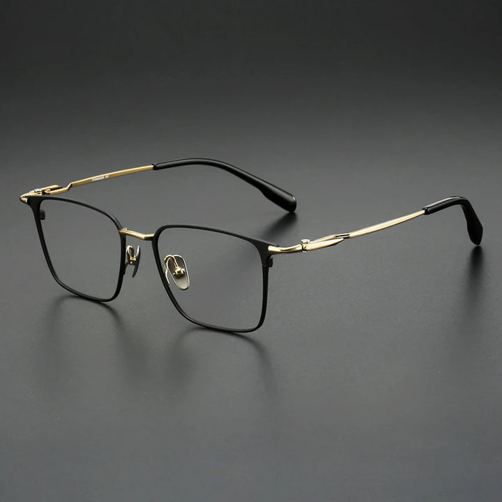 Muzz SH0064 men's square IP titanium prescription eyeglasses — view 3