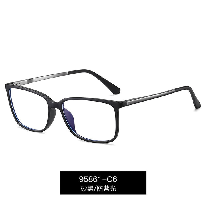 Kansept Men's Full Rim Square Tr 90 Eyeglasses 95861 Full Rim Kansept   