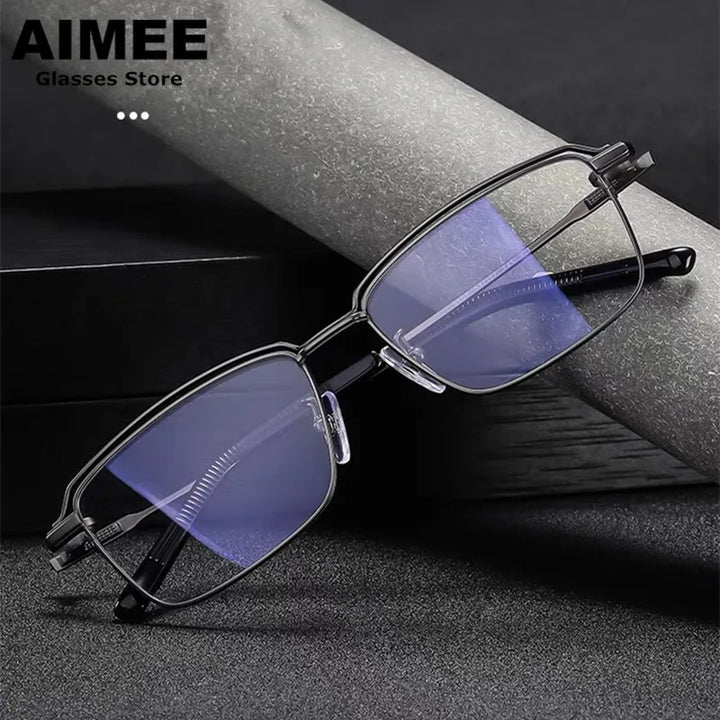 Aimee Unisex Full Rim Square Titanium Eyeglasses 94950