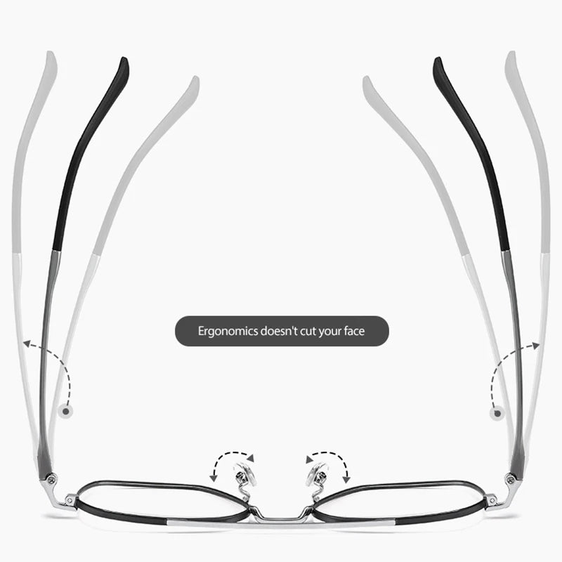Hotochki Mens Full Rim Double Bridge Square Titanium Eyeglasses N80009n Full Rim Hotochki   