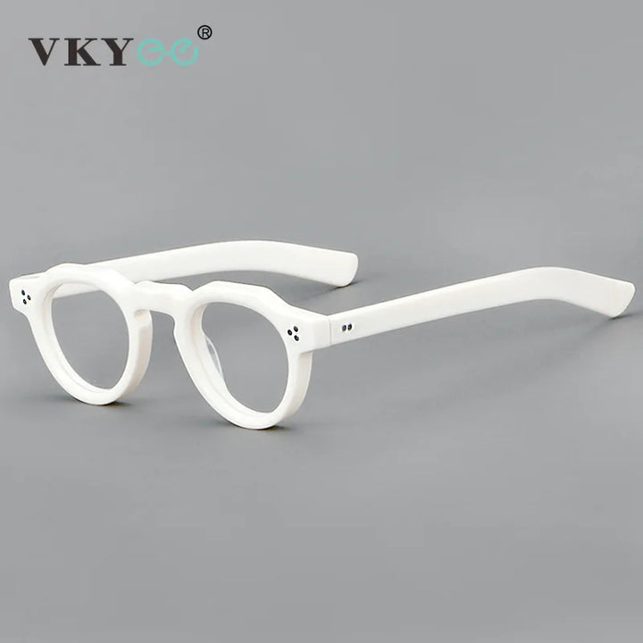 Vicky Women's Full Rim Flat Top Round Acetate Reading Glasses 98013
