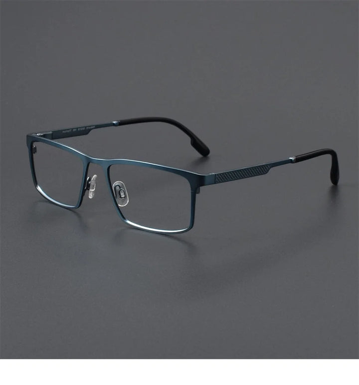 Eleccion Unisex Full Rim Flat Top Square Titanium Eyeglasses 7068