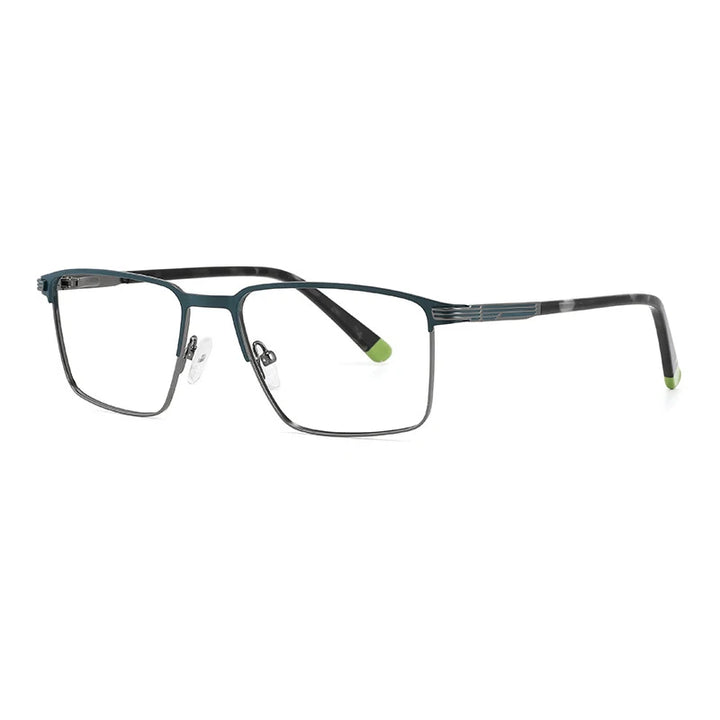 Gatenac Unisex Full Rim Square Alloy Eyeglasses Gxyj1502 Full Rim Gatenac Green  