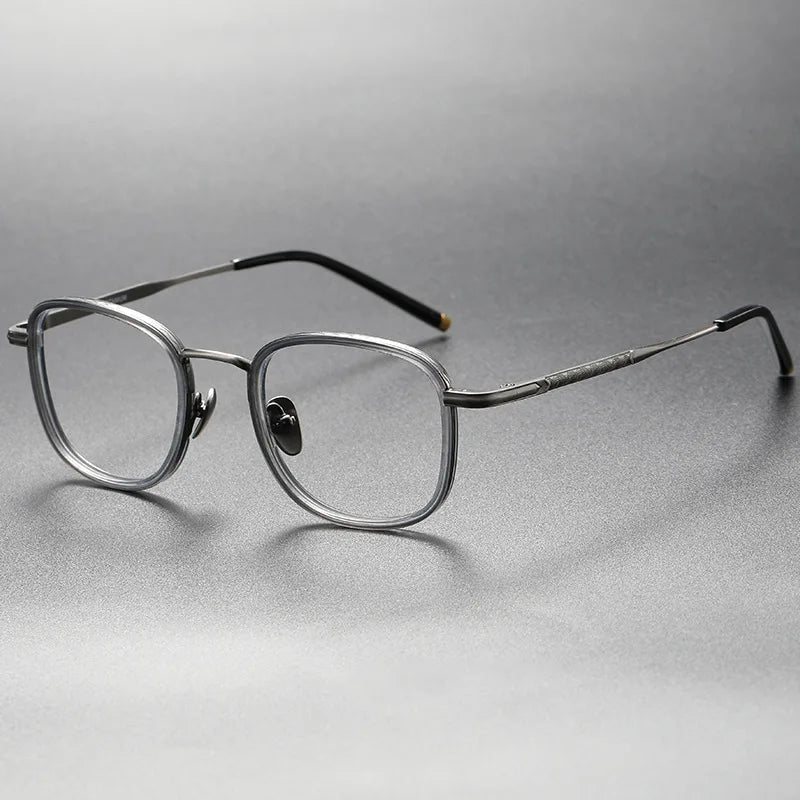 Blackmask Unisex Full Rim Square Titanium Eyeglasses Fuz 2