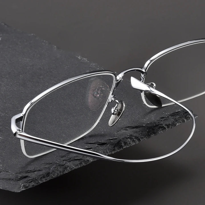 Muzz Unisex Semi Rim Square IP Titanium Eyeglasses 1907 Semi Rim Muzz   