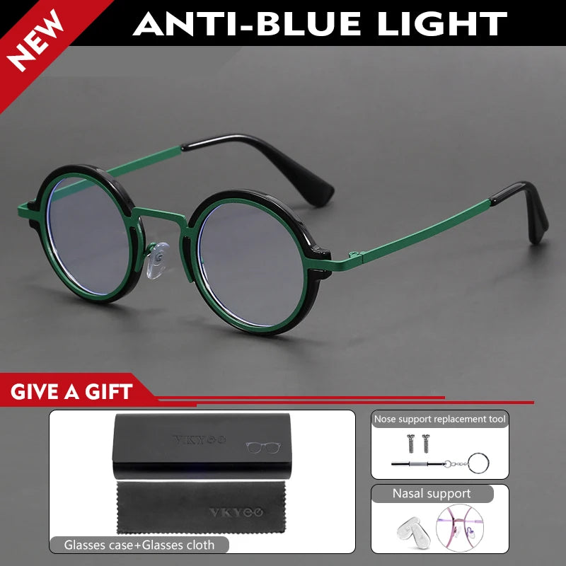 Vicky Unisex Full Rim Round Tr 90 Alloy Reading Glasses 10124