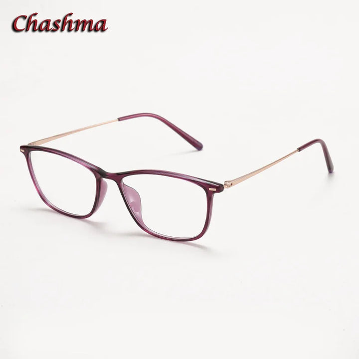 Chashma Ochki Unisex Youth's Full Rim Square Ultem Eyeglasses 2318 Full Rim Chashma Ochki Purple  