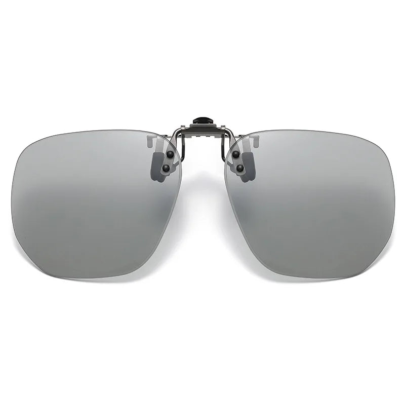 Vicky Unisex Rimless Round Tr 90 Alloy  Polarized Clip On Sunglasses V001 Clip On Sunglasses Vicky change color grey  