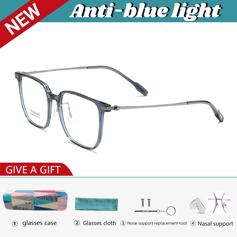 Vicky Unisex Full Rim Square Tr 90 Titanium Reading Glasses 623006