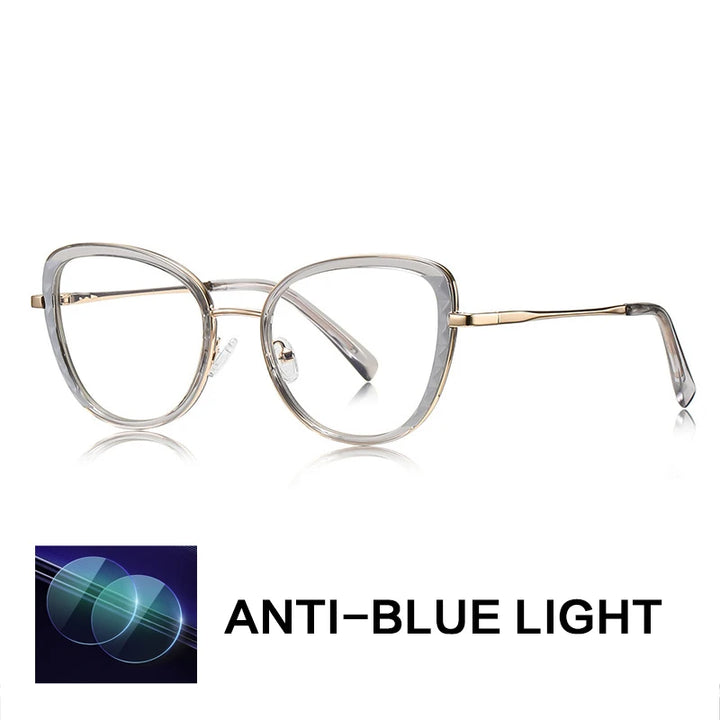 Gatenac Women's Full Rim Butterfly Tr 90 Titanium Reading Glasses G3147