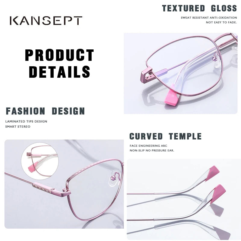 Kansept Women's Full Rim Cat Eye Alloy Reading Glasses 3032 Reading Glasses Kansept   