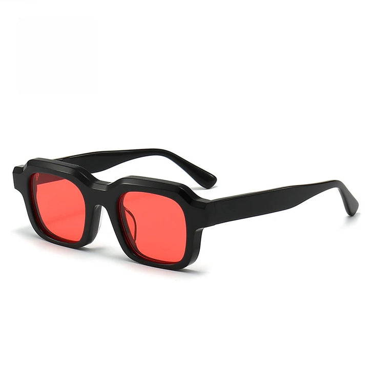 Black Mask Men's Full Rim Square Acetate Sunglasses 402450 Sunglasses Black Mask C2 As Shown 