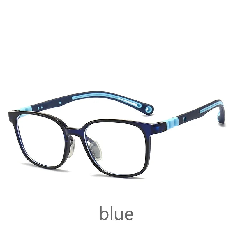 KatKani Unisex Children's Full Rim Square Tr 90 Eyeglasses D101 Full Rim KatKani Eyeglasses blue  