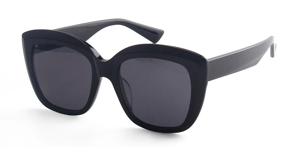 Esnbie Women's Full Rim Square Cat Eye Acetate Sunglasses 472041