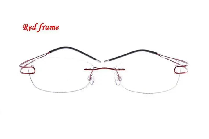Brightzone Unisex Rimless Square Titanium Eyeglasses 674022