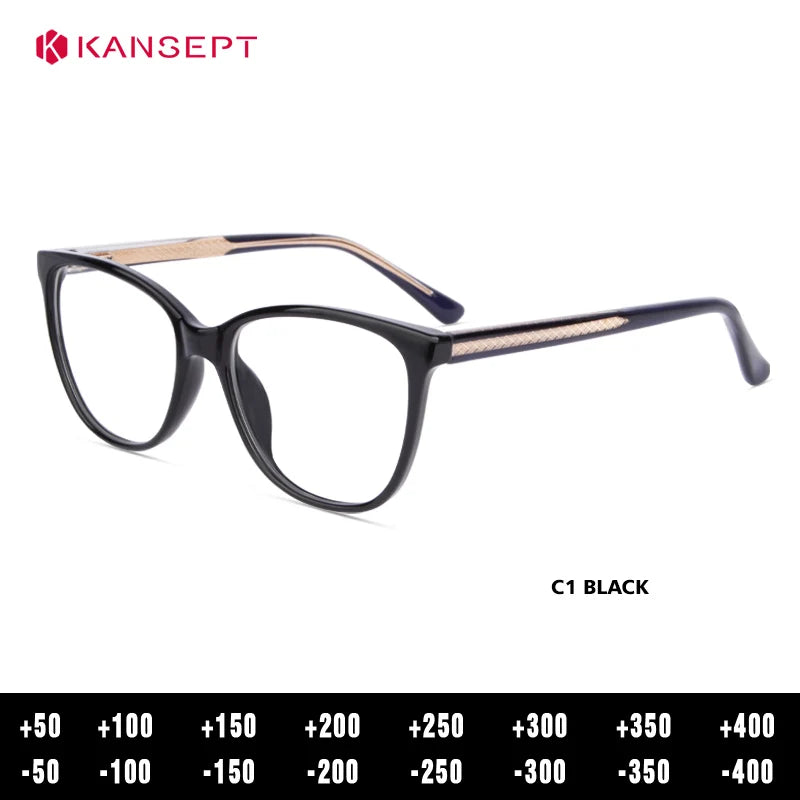 Kansept Unisex Full Rim Square Tr 90 Alloy Reading Glasses 25001