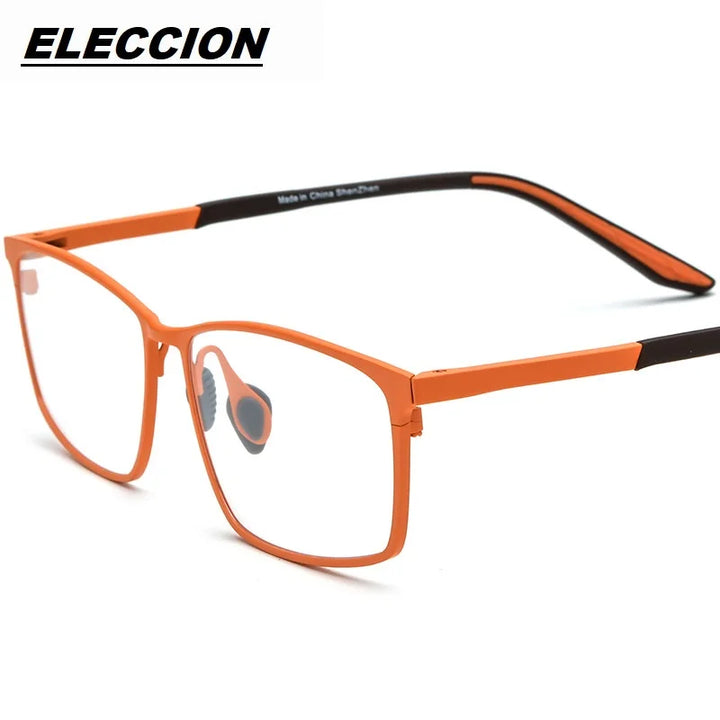 Eleccion Unisex Full Rim Square Titanium Sport Eyeglasses 17303