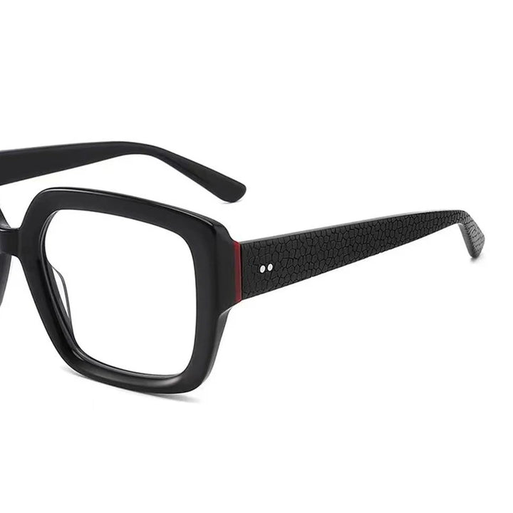 Hewei Unisex Full Rim Square Acetate Eyeglasses 2028 Full Rim Hewei   