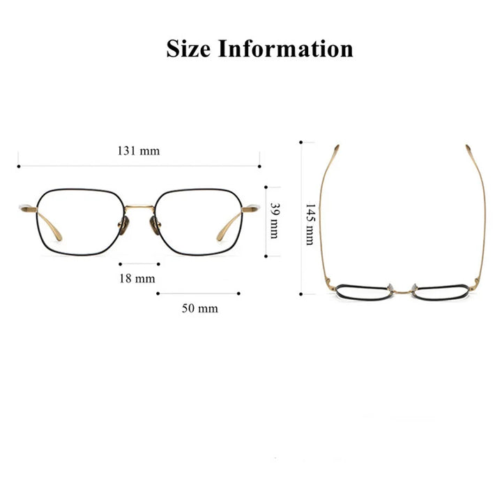 Chashma Ottica Women's Full Rim Square Titanium Eyeglasses 503118