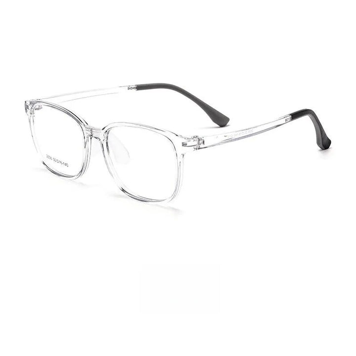 Yimaruili Unisex Youth Full Rim Square Tr 90 Eyeglasses 2606et Full Rim Yimaruili Eyeglasses Transparent Gray  