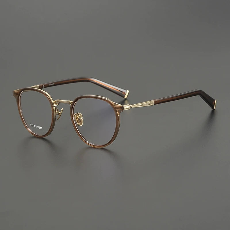 Gatenac Women's Full Rim Oval Square Titanium Eyeglasses Gxyj3010