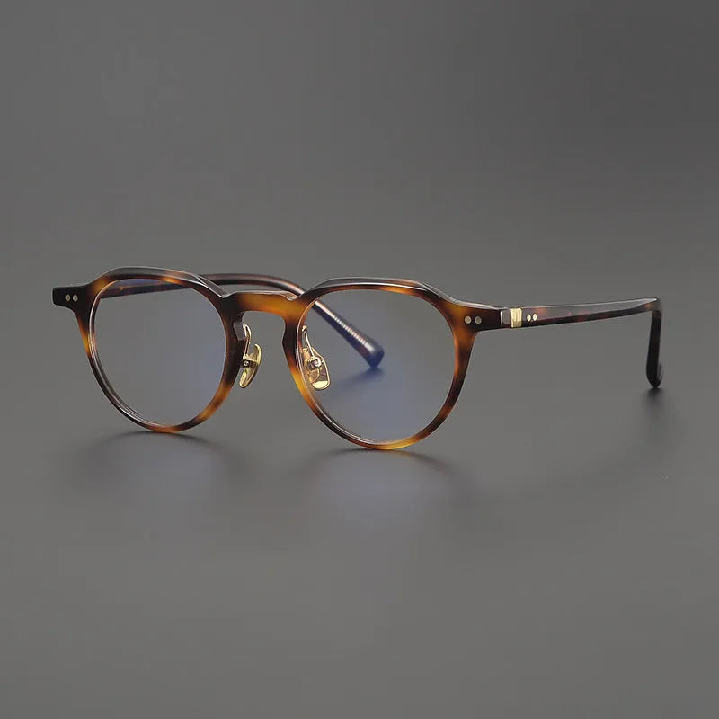 Black Mask Unisex Full Rim Round Acetate Eyeglasses BM-M2507