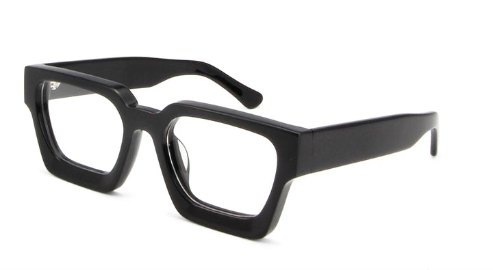 Esnbie Unisex Full Rim Square Brow Line Acetate Eyeglasses 231439