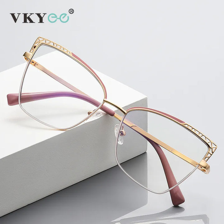 Vicky Women's Full Rim Square Alloy Reading Glasses 3106 Reading Glasses Vicky   