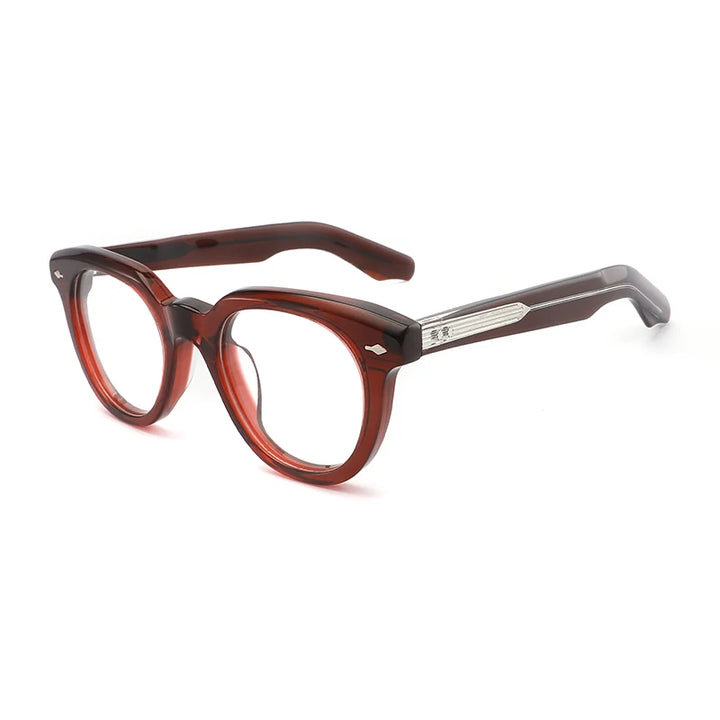 Gatenac Unisex Full Rim Oval Square Acetate Eyeglasses G91123