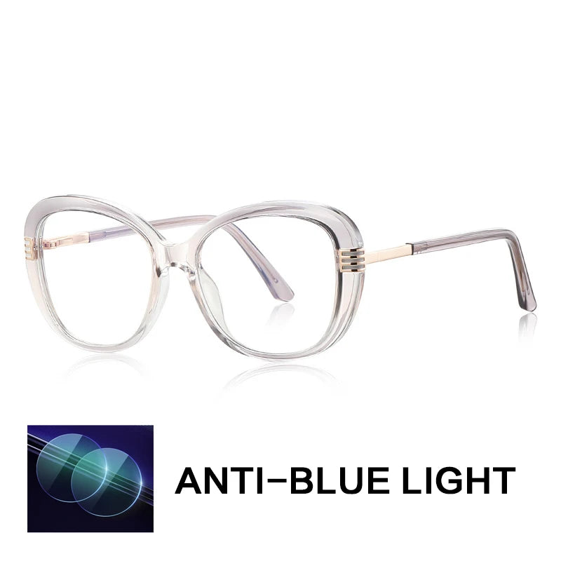 Gatenac Women's Full Rim Oval Tr 90 Titanium Reading Glasses Gxyj2265