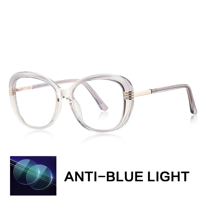 Gatenac Women's Full Rim Oval Tr 90 Titanium Reading Glasses Gxyj2265