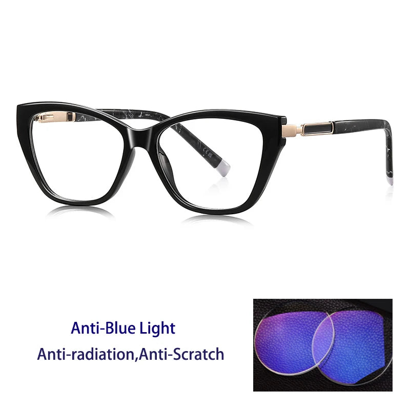 Kocolior Women's Full Rim Cat Eye Acetate Photochromic Reading Glasses 72209