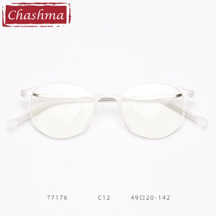 Chashma Ottica Women's Full Rim Round Tr 90 Titanium Eyeglasses 71764