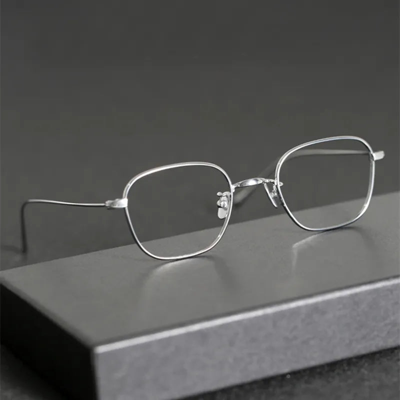 Black Mask Unisex Full Rim Square Titanium Eyeglasses 199gms Full Rim Black Mask   